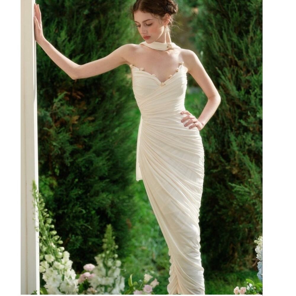 NWT Lacemade Womens XL Love of the Isles Midi Dress Bodycon Strapless Wedding